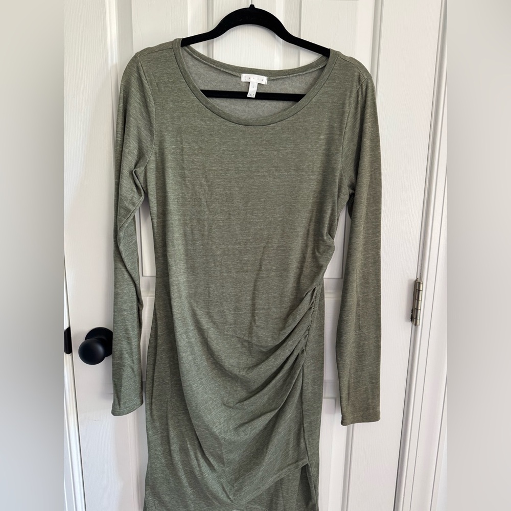 Leith Sage Long Sleeve Dress